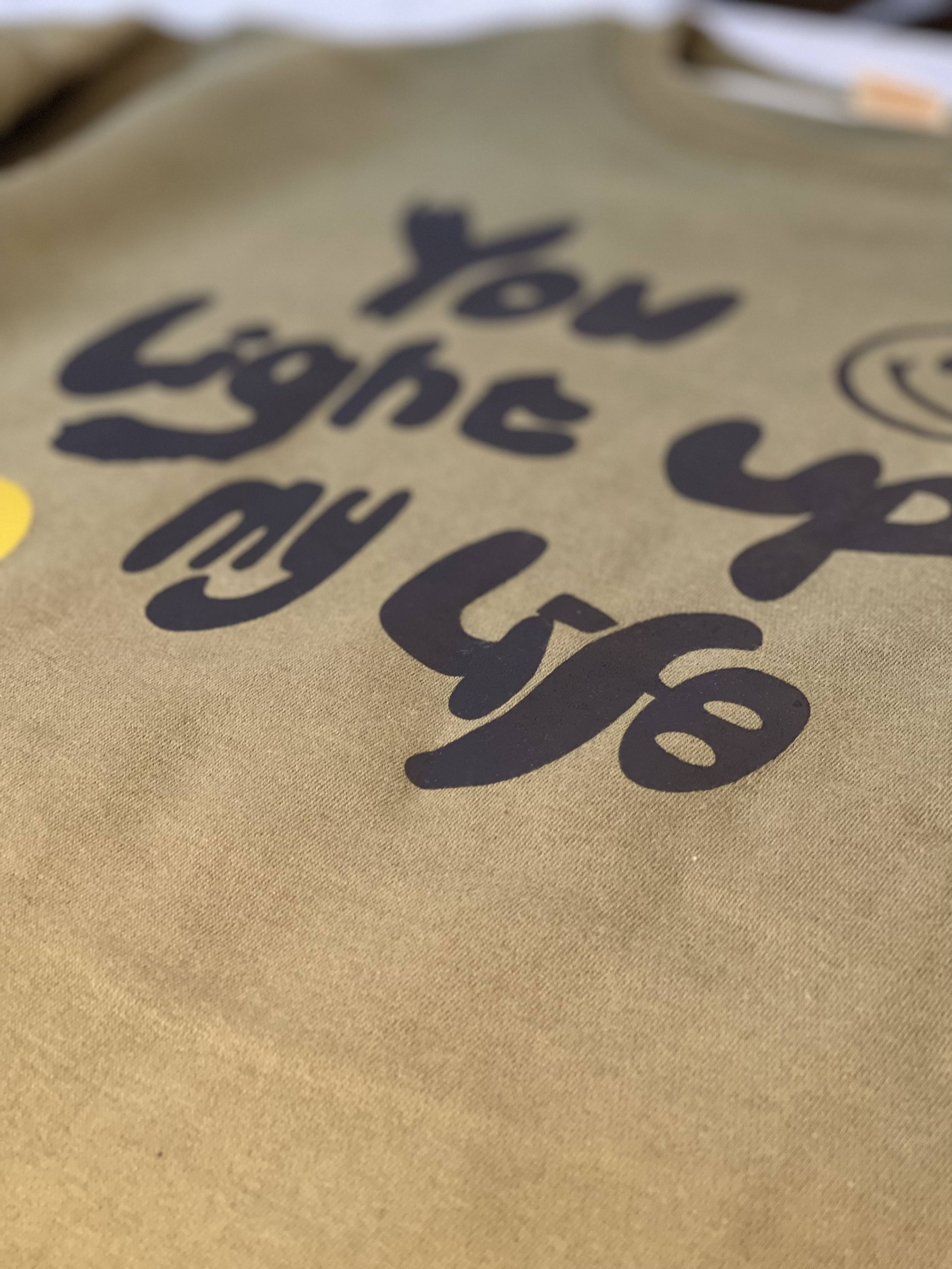 You Light Up My World - Pocketed Sweatshirt with Trouser - Olive Green