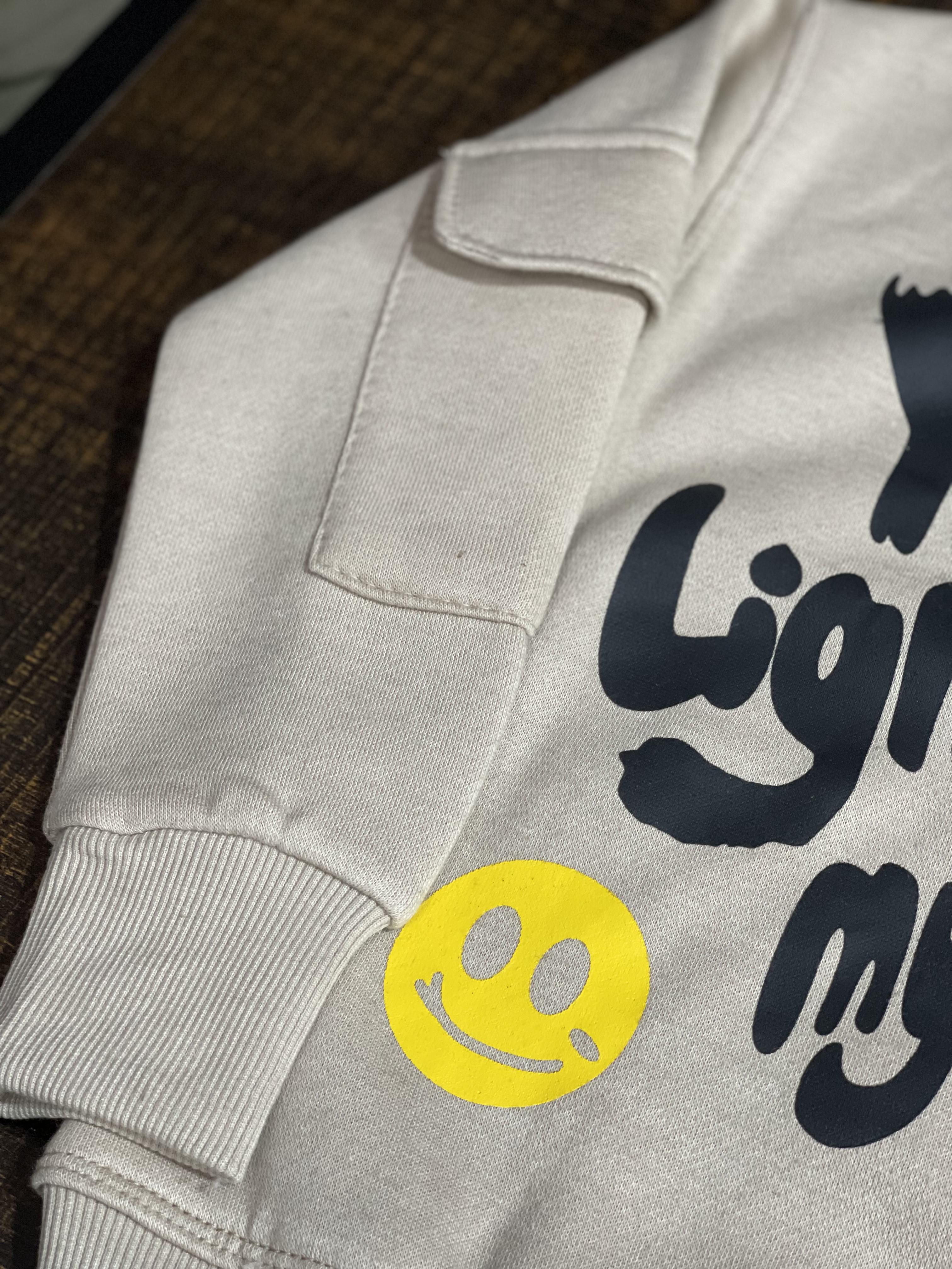 You Light Up My World - Pocketed Sweatshirt with Trouser - Grey