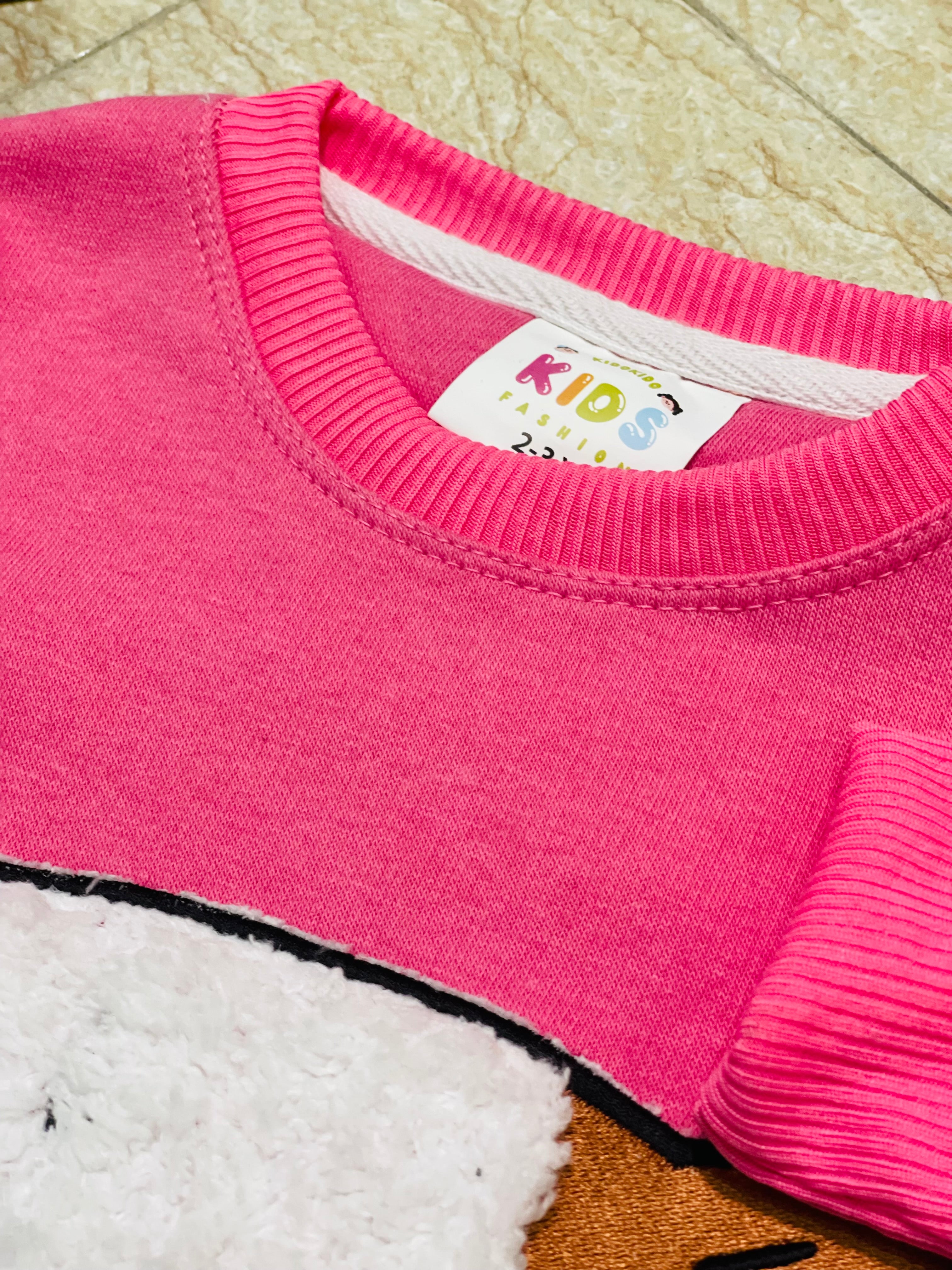CAT - FLUFFY - CREWNECK WITH TROUSER - PINK