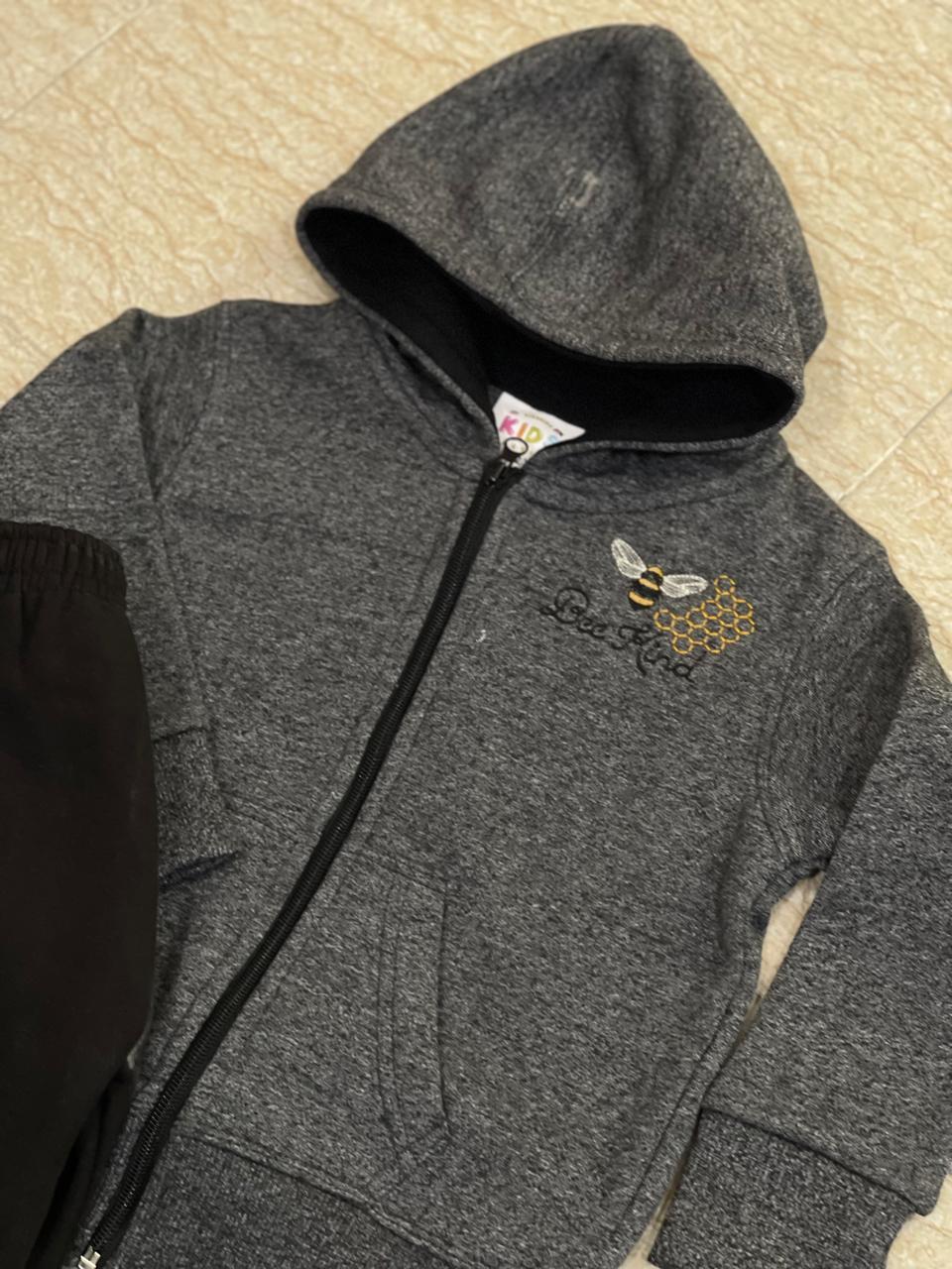 Bee Kind – Hood – Hoodie with Trouser- GREY